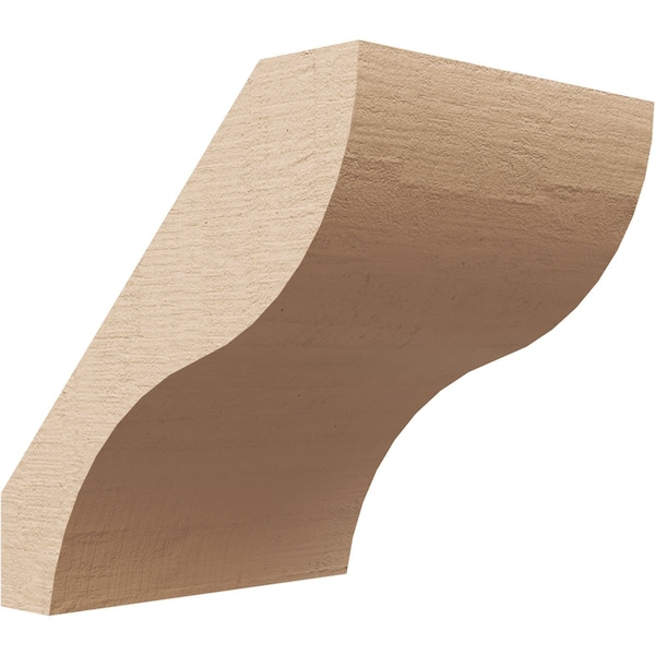 Ekena Millwork 5-inch W x 6-inch D x 6-inch H Geneva Rough Cedar Woodgrain TimberThane Knee Brace, Primed BRCUR05X06X06GNVRCPR - main